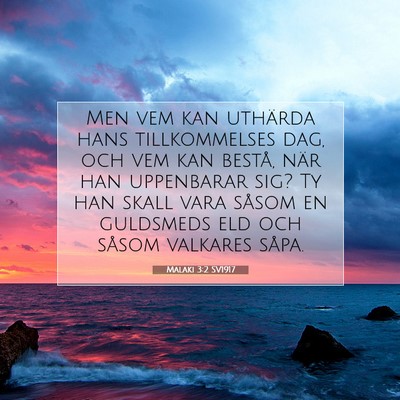 Malaki 3:2 SV1917 Bild av bibelvers