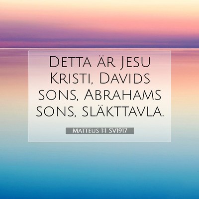 Matteus 1:1 Bibelvers Förklarad