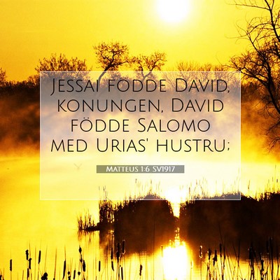 Matteus 1:6 Bibelvers Förklarad