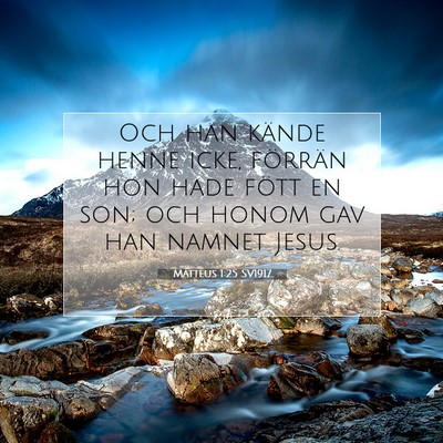 Matteus 1:25 Bibelvers Förklarad