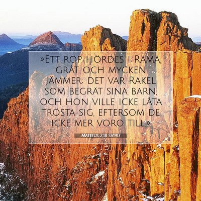 Matteus 2:18 SV1917 Bild av bibelvers