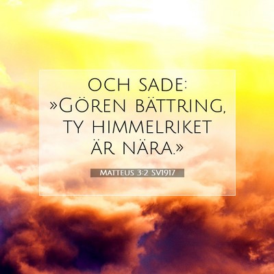 Matteus 3:2 SV1917 Bild av bibelvers