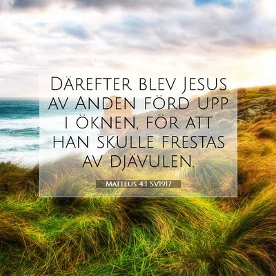 Matteus 4:1 SV1917 Bild av bibelvers