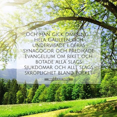 Matteus 4:23 SV1917 Bild av bibelvers