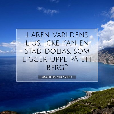 Matteus 5:14 SV1917 Bild av bibelvers