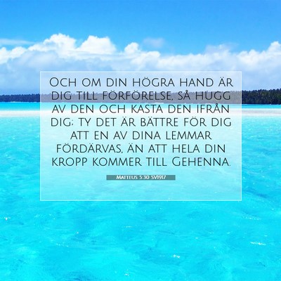 Matteus 5:30 SV1917 Bild av bibelvers