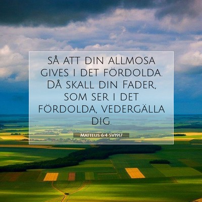 Matteus 6:4 SV1917 Bild av bibelvers