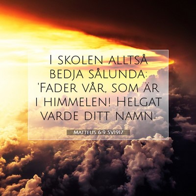 Matteus 6:9 SV1917 Bild av bibelvers