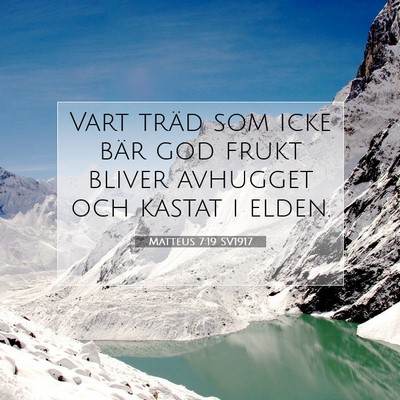 Matteus 7:19 SV1917 Bild av bibelvers