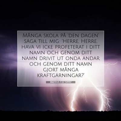 Matteus 7:22 SV1917 Bild av bibelvers