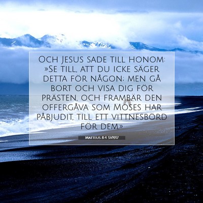 Matteus 8:4 SV1917 Bild av bibelvers