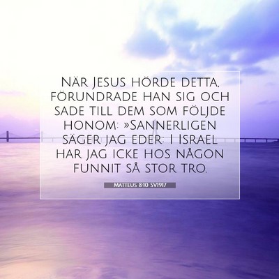 Matteus 8:10 SV1917 Bild av bibelvers