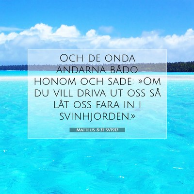 Matteus 8:31 SV1917 Bild av bibelvers