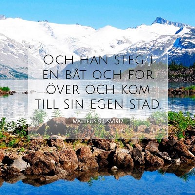 Matteus 9:1 SV1917 Bild av bibelvers