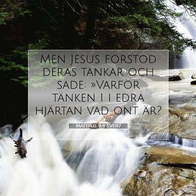 Matteus 9:4 SV1917 Bild av bibelvers