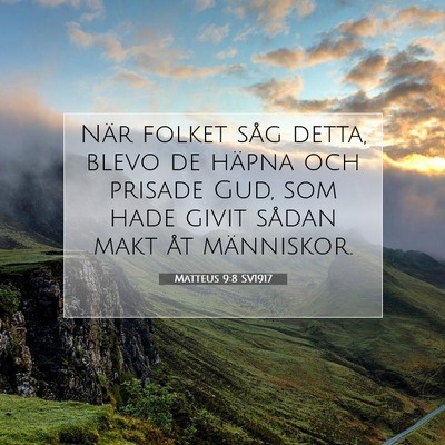 Matteus 9:8 SV1917 Bild av bibelvers