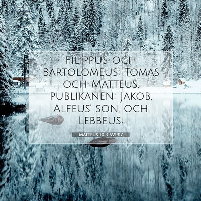 Matteus 10:3 SV1917 Bild av bibelvers