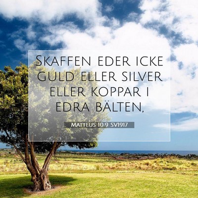 Matteus 10:9 SV1917 Bild av bibelvers