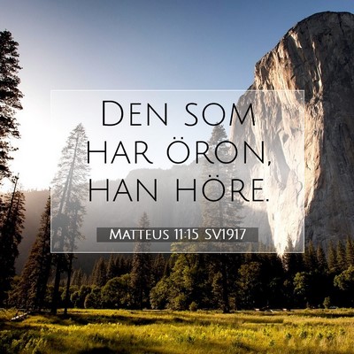 Matteus 11:15 SV1917 Bild av bibelvers