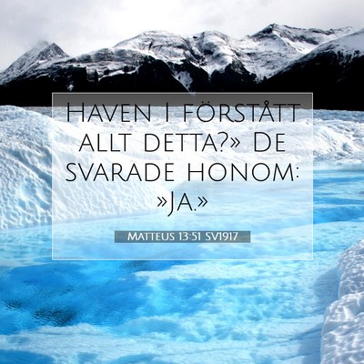 Matteus 13:51 SV1917 Bild av bibelvers