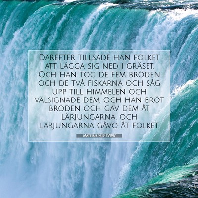 Matteus 14:19 SV1917 Bild av bibelvers