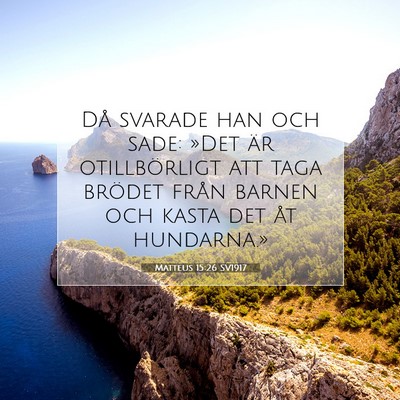 Matteus 15:26 SV1917 Bild av bibelvers