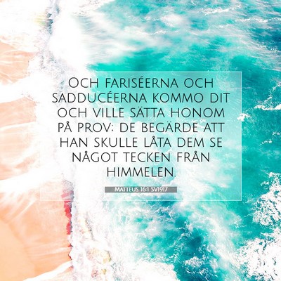 Matteus 16:1 SV1917 Bild av bibelvers