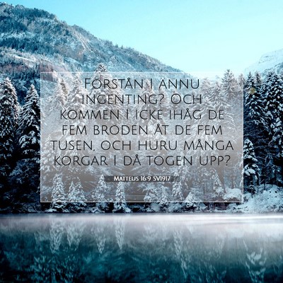 Matteus 16:9 SV1917 Bild av bibelvers
