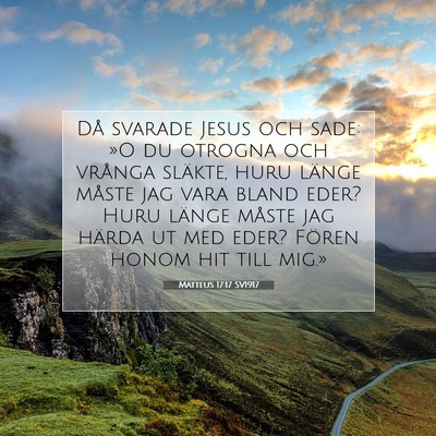 Matteus 17:17 SV1917 Bild av bibelvers