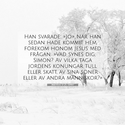 Matteus 17:25 SV1917 Bild av bibelvers