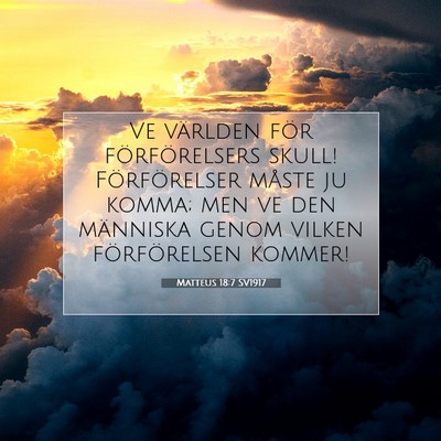 Matteus 18:7 SV1917 Bild av bibelvers