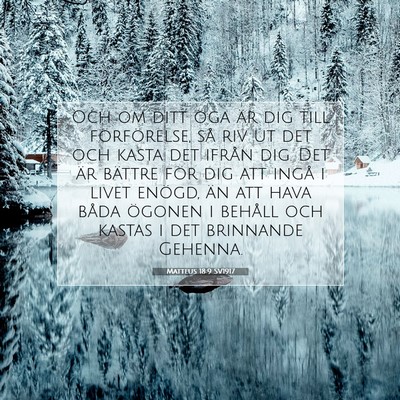 Matteus 18:9 SV1917 Bild av bibelvers