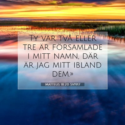 Matteus 18:20 SV1917 Bild av bibelvers