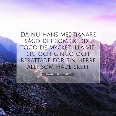 Matteus 18:31 Bibelvers Förklarad