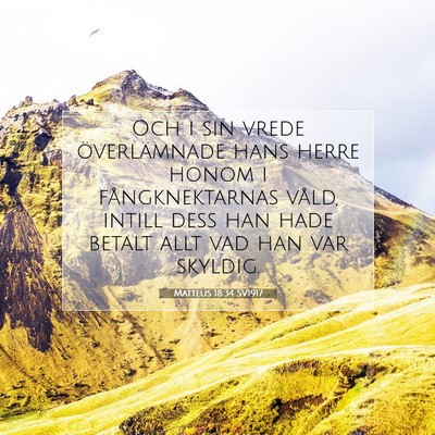Matteus 18:34 SV1917 Bild av bibelvers