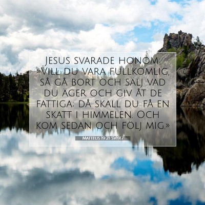 Matteus 19:21 SV1917 Bild av bibelvers