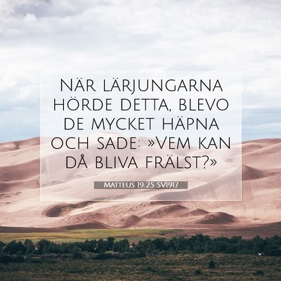 Matteus 19:25 SV1917 Bild av bibelvers