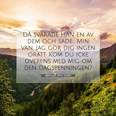 Matteus 20:13 SV1917 Bild av bibelvers