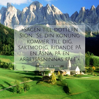 Matteus 21:5 SV1917 Bild av bibelvers
