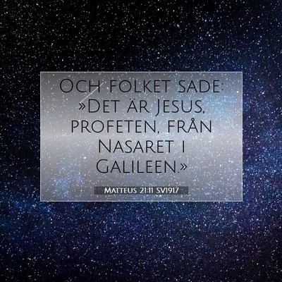 Matteus 21:11 SV1917 Bild av bibelvers