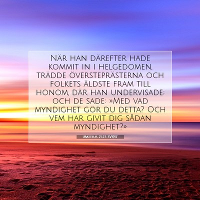 Matteus 21:23 SV1917 Bild av bibelvers