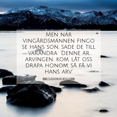 Matteus 21:38 SV1917 Bild av bibelvers