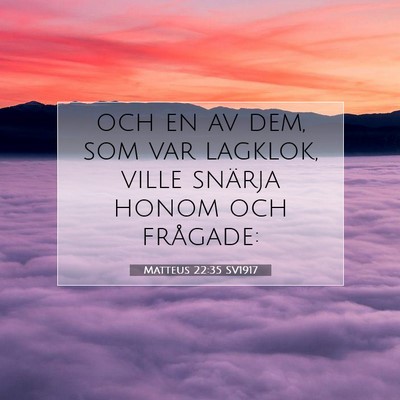 Matteus 22:35 SV1917 Bild av bibelvers