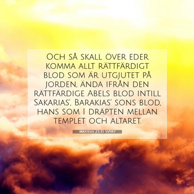 Matteus 23:35 SV1917 Bild av bibelvers