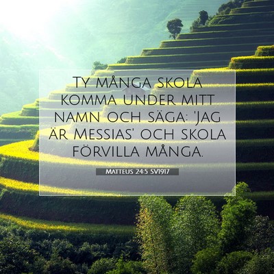 Matteus 24:5 SV1917 Bild av bibelvers