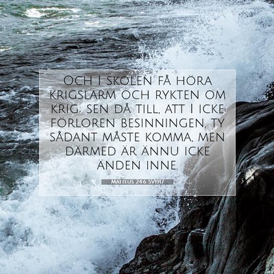 Matteus 24:6 SV1917 Bild av bibelvers