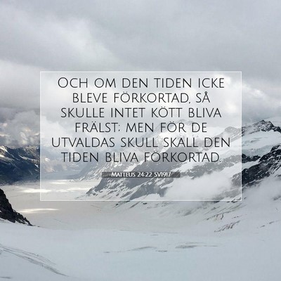 Matteus 24:22 SV1917 Bild av bibelvers