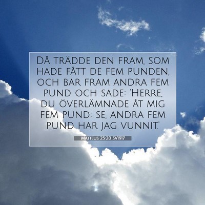 Matteus 25:20 Bibelvers Förklarad