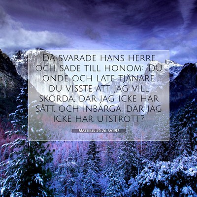 Matteus 25:26 Bibelvers Förklarad