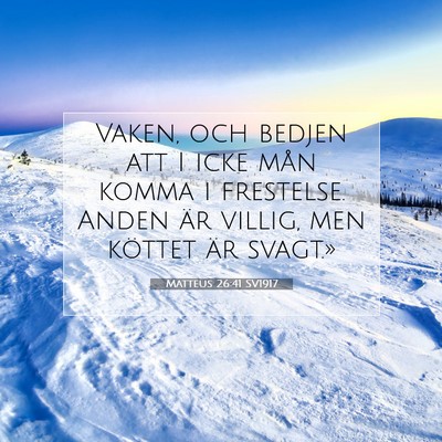 Matteus 26:41 SV1917 Bild av bibelvers